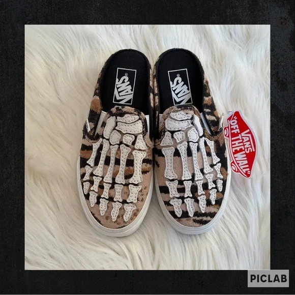 Vans Classic Slip-On Hazy Bones Mules Sneakers - NWT - Size 5 - Picture 1 of 11